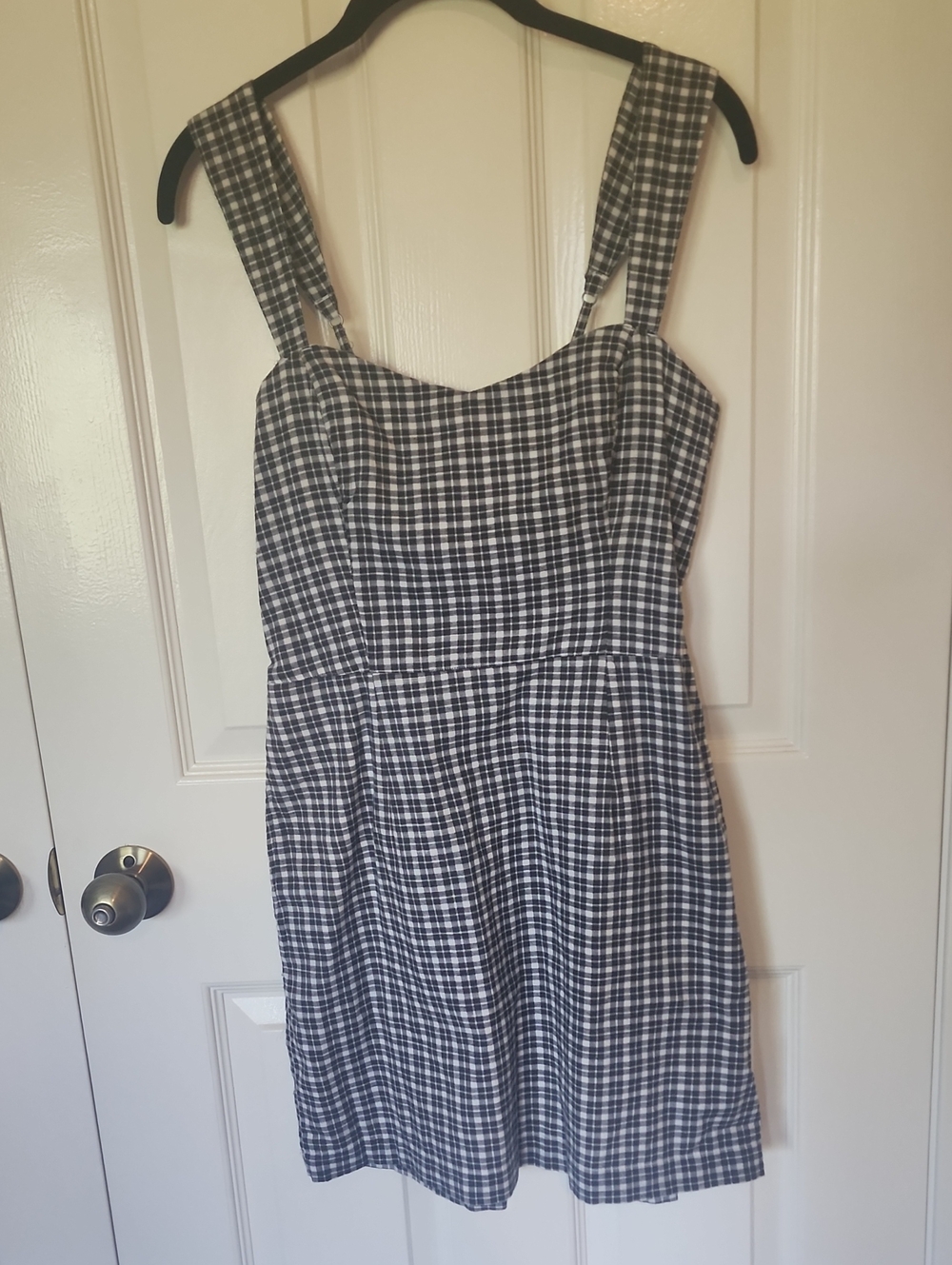 Abercrombie & Fitch Black and White Gingham Mini Dress Size Small